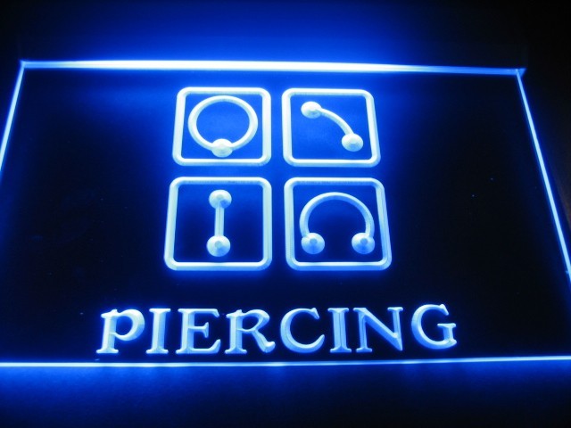 Piercing Logo LED Light Sign